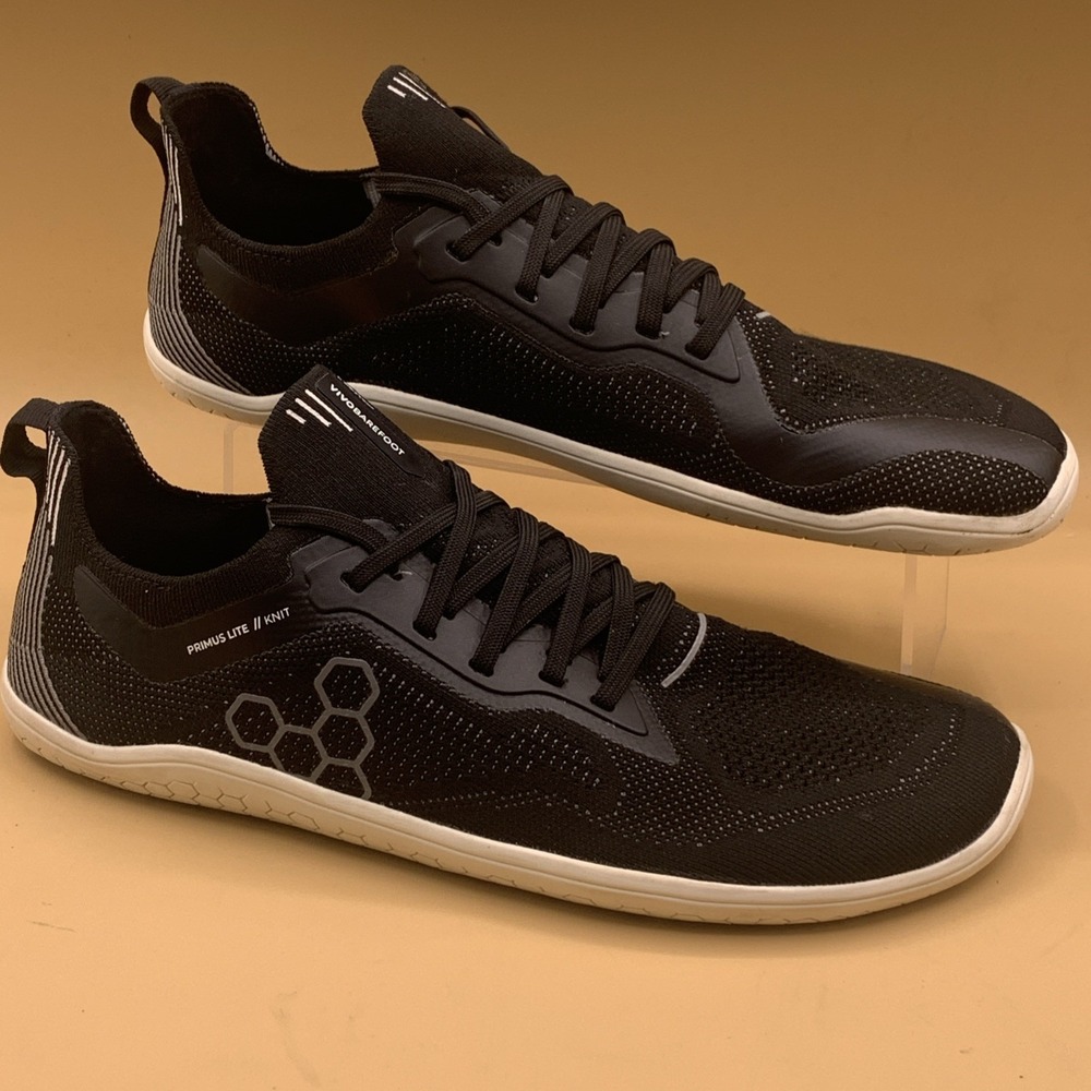 Vivobarefoot Women's Black/White Strength Training Shoes Sneakers (EU 41) US 10